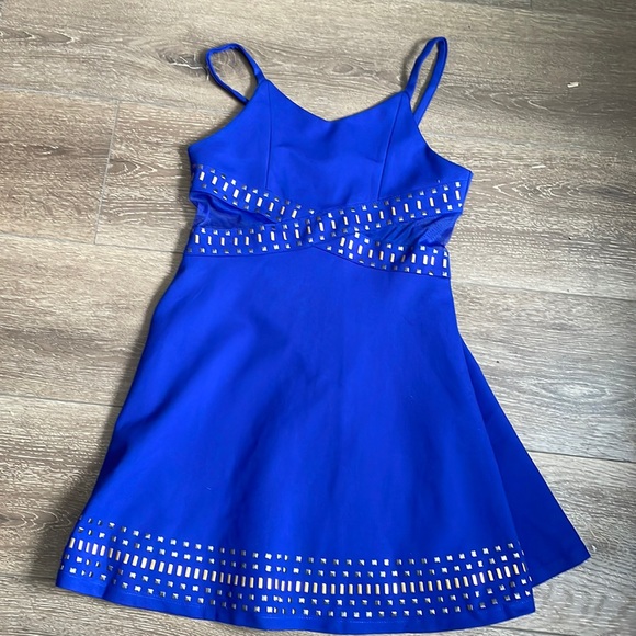 Elisa B Royal Blue Party Dress - Picture 1 of 5